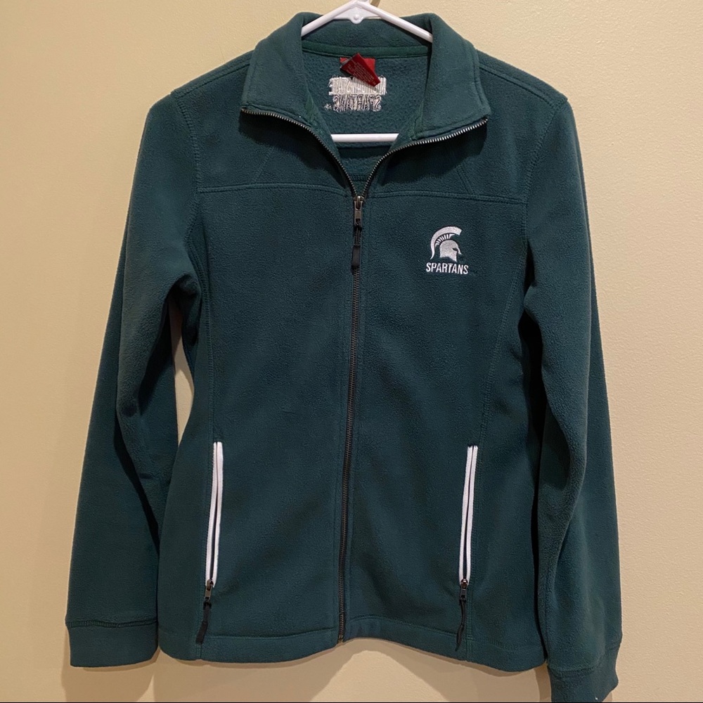 Michigan State zip up fleece size small